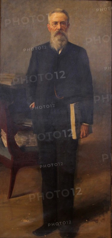 Portrait of the composer Nikolai Rimsky-Korsakov (1844-1908), c. 1900. Artist: Wisel, Emil Oskarovich (1866-1943)