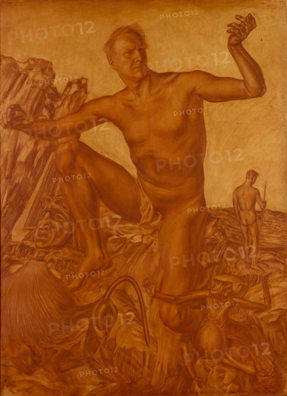 Portrait of the singer Fyodor Shalyapin (1873-1938), 1917. Artist: Yakovlev, Alexander Yevgenyevich (1887-1938)
