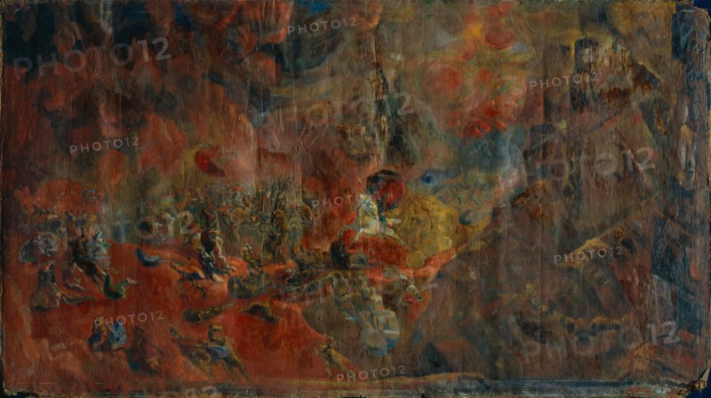 Battle Scene, 1912. Artist: Yakulov, Georgi Bogdanovich (1884-1928)