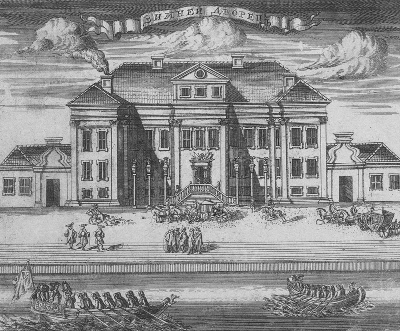 Peter the Great's Winter Palace, 1716-1717. Artist: Zubov, Alexei Fyodorovich (1682-after 1750)