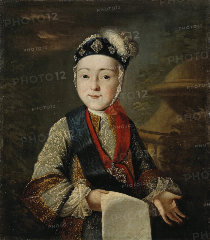 Portrait of Grand Duke Pavel Petrovich (1754-1801) as child, Mid of the 18th cen.. Artist: Anonymous
