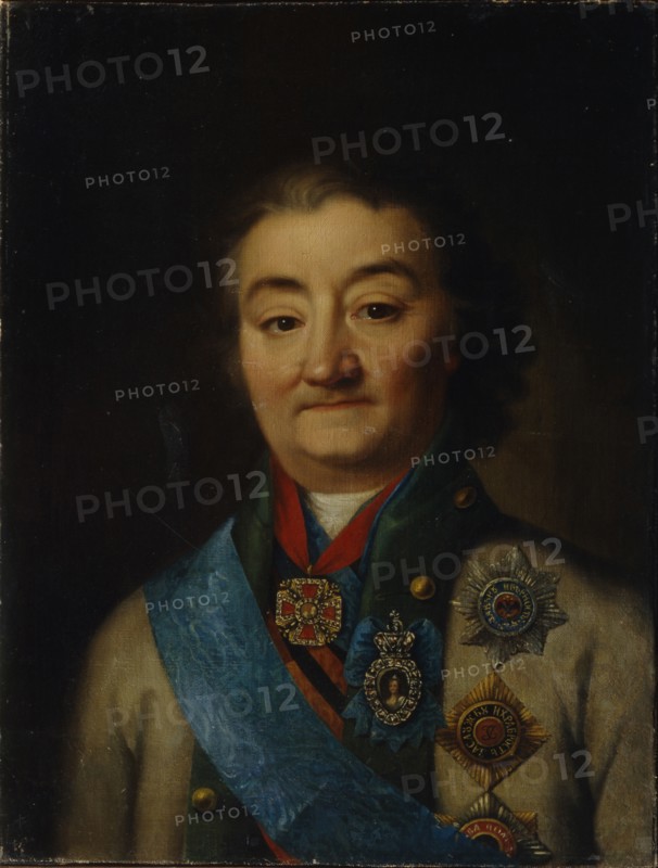 Portrait of the commander-in-chief of the fleet Count Alexey Grigoryevich Orlov of Chesma (1737?1808), Late 18th cent.. Artist: Anonymous