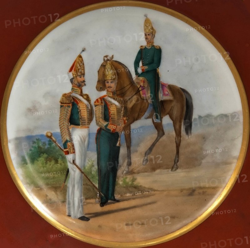 Russian Grenadiers (Plate), 1850s. Artist: Anonymous