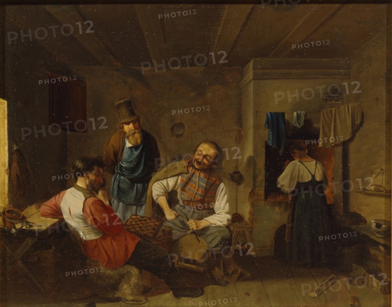 The Draughts Players, End of 19th cen.. Artist: Anonymous