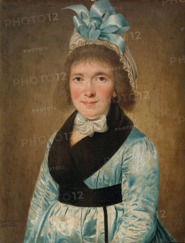 Portrait Of a Woman In a Blue Dress, 1799. Artist: Anonymous