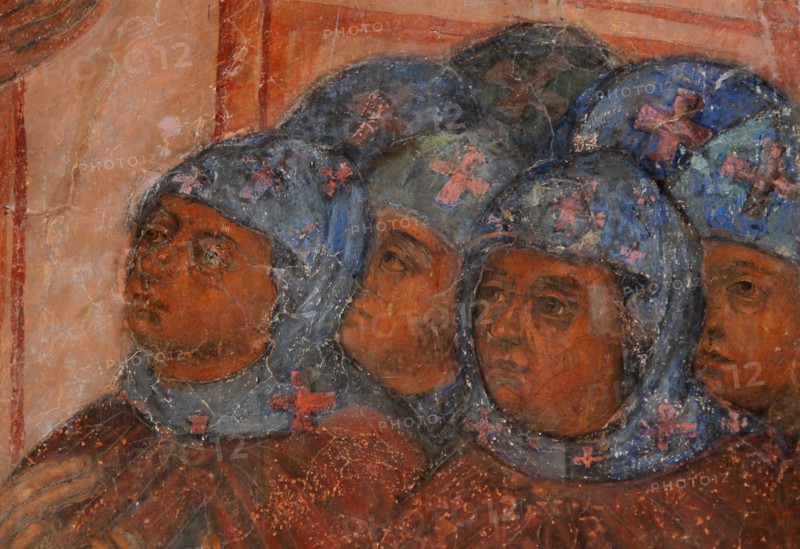 Fresco in the Cathedral of Our Lady of the Sign, Novgorod, Early 18th cen.. Artist: Bakhmatov, Ivan Yakovlevich (active Early 18th cen.)