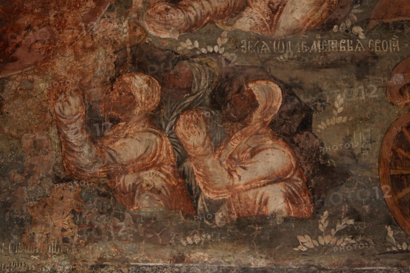 Fresco in the Cathedral of Our Lady of the Sign, Novgorod, Early 18th cen.. Artist: Bakhmatov, Ivan Yakovlevich (active Early 18th cen.)