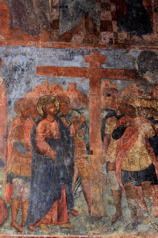 Fresco in the Cathedral of Our Lady of the Sign, Novgorod, Early 18th cen.. Artist: Bakhmatov, Ivan Yakovlevich (active Early 18th cen.)