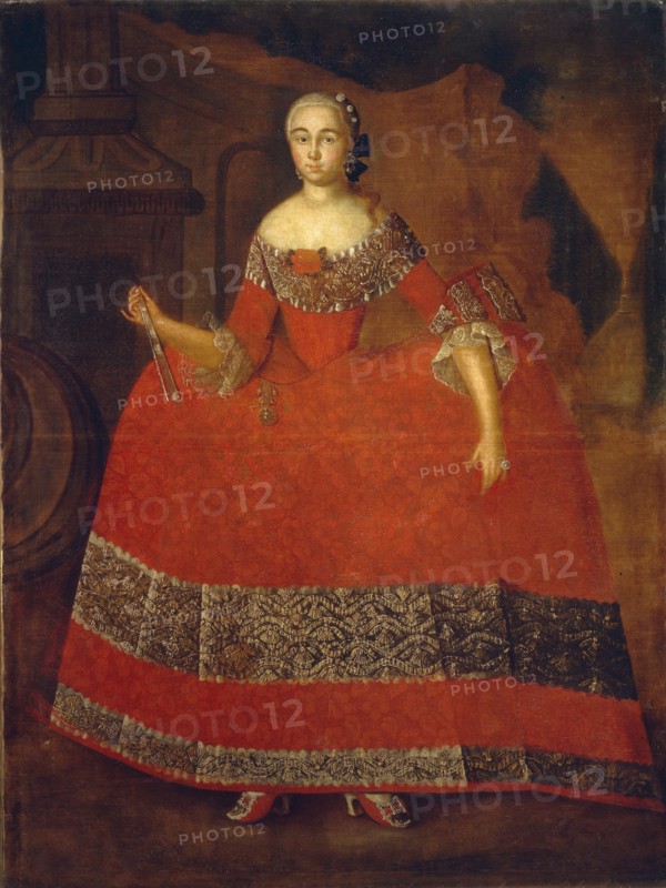 Portrait of Yekaterina Nikolayevna Tishinina, 1759. Artist: Berezin, Ivan Kozmich (1721-1784)