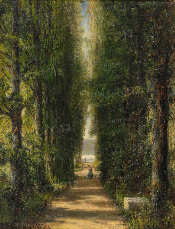 The Avenue, 1867. Artist: Bogolyubov, Alexei Petrovich (1824-1896)