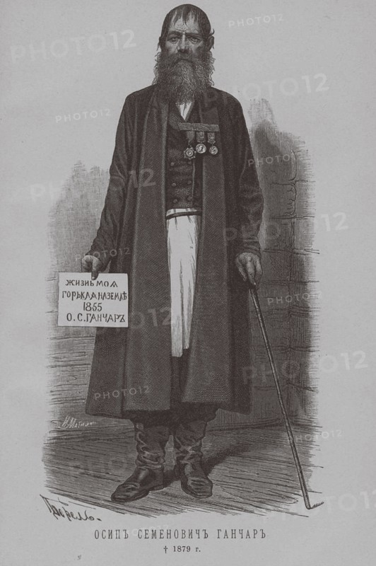 Osip Semenovich Ganchar (Goncharov), Ataman of the Nekrasov Cossacks (1796-1879). Artist: Borel, Pyotr Fyodorovich (1829-1898)