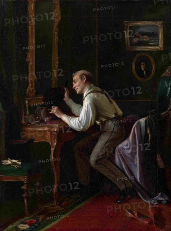 At the Dressing Table, 1872. Artist: Gribkov, Nikolai Yakovlevich (Mid of 19th cen.)