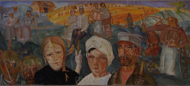 Peasant Land (From the series Visages de Russie), 1917. Artist: Grigoriev, Boris Dmitryevich (1886-1939)