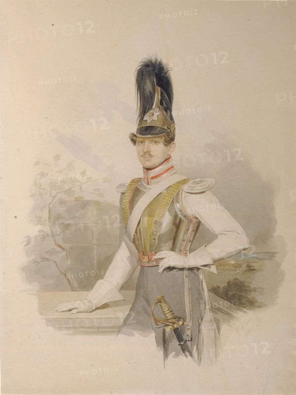 Portrait of Count Valentin Grigoryevich Stroganov (1801-1833), before 1832. Artist: Hau (Gau), Vladimir Ivanovich (1816-1895)