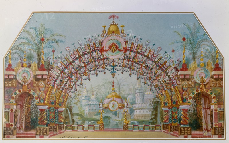 Stage design for the ballet The Nutcracker by P. Tchaykovsky, 1892. Artist: Ivanov, Konstantin Matveevich (1859-1916)