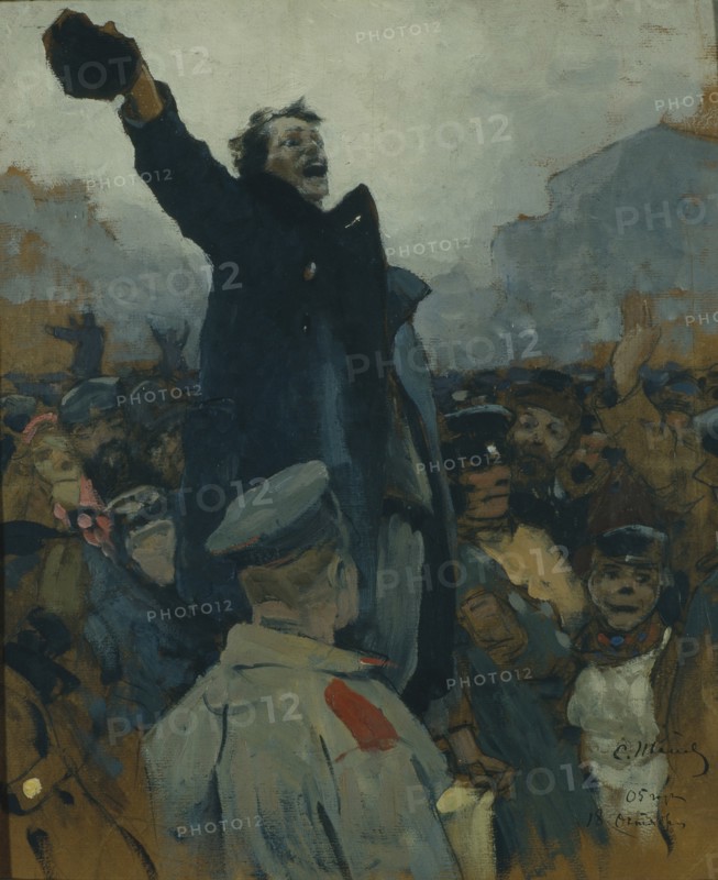The 1905 manifestation, 1905. Artist: Ivanov, Sergei Vasilyevich (1864-1910)