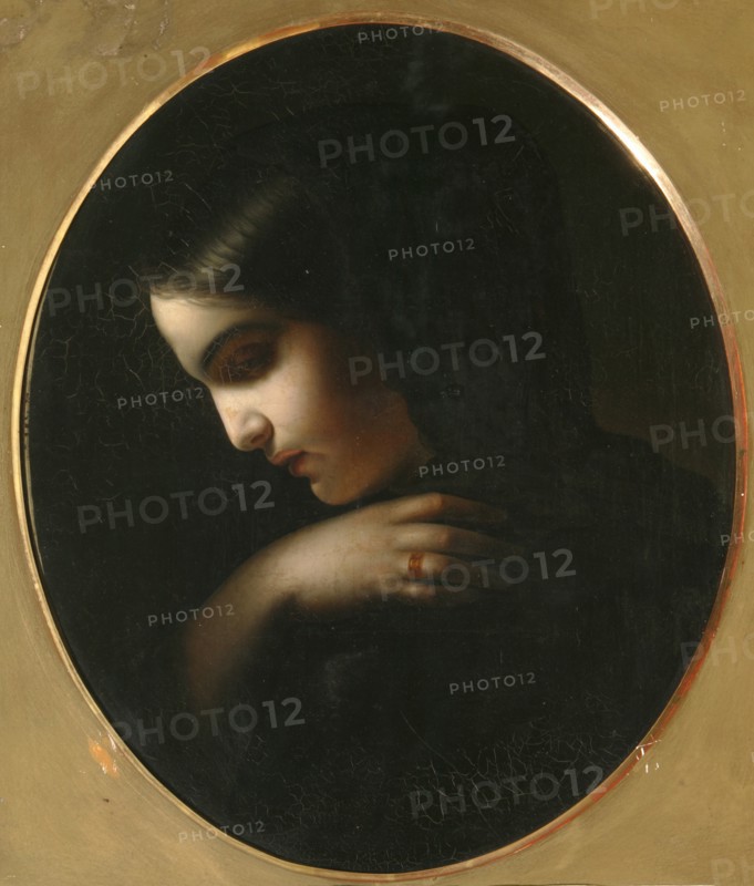 Young Widow, 1850. Artist: Kapkov, Yakov Fyodorovich (1816-1854)
