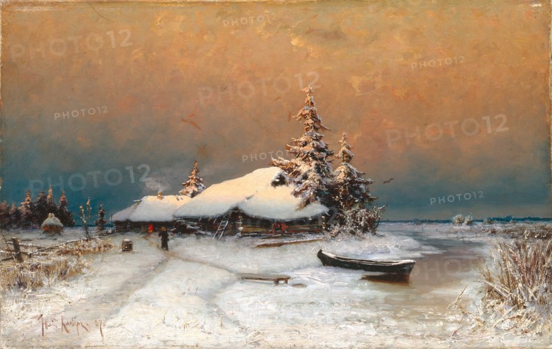 Winter Sunset, 1887. Artist: Klever, Juli Julievich (Julius), von (1850-1924)