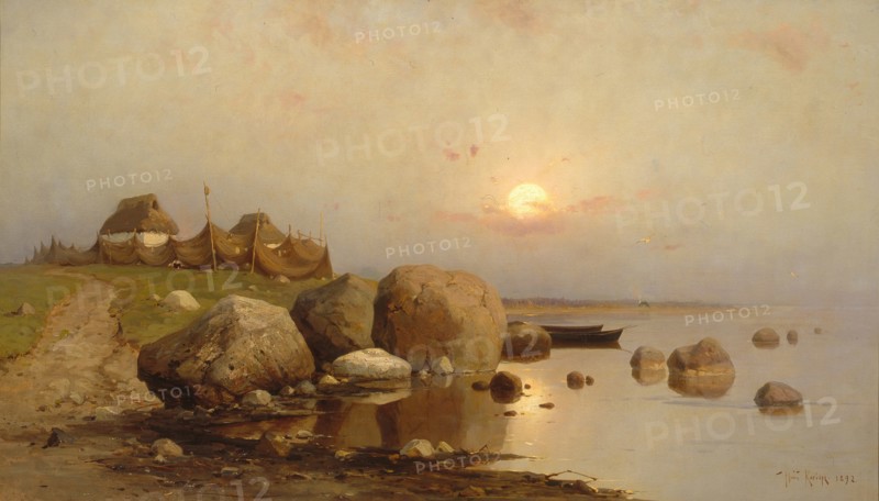 A fishing village, 1892. Artist: Klever, Juli Julievich (Julius), von (1850-1924)