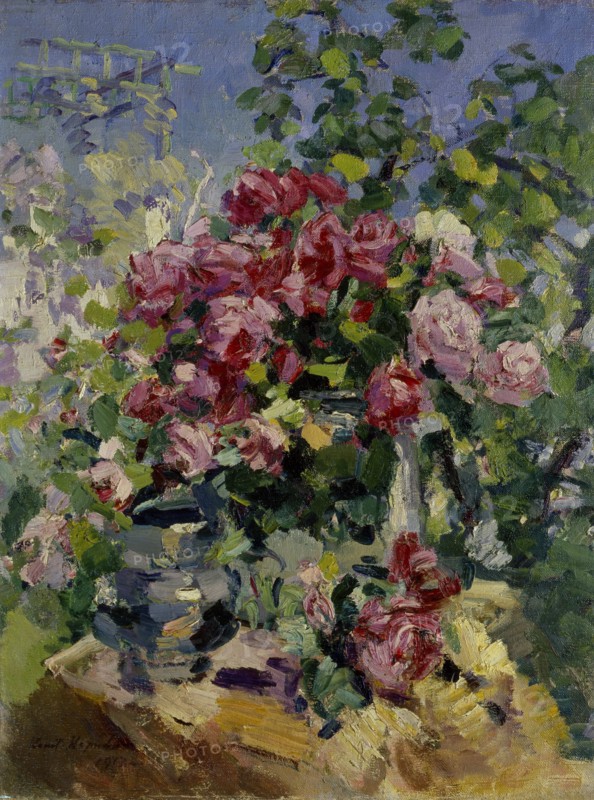 Roses, 1917. Artist: Korovin, Konstantin Alexeyevich (1861-1939)