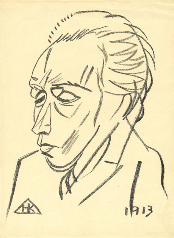 Portrait of the Poet Velimir Khlebnikov (1885-1922), 1913. Artist: Kulbin, Nikolai Ivanovich (1868-1917)