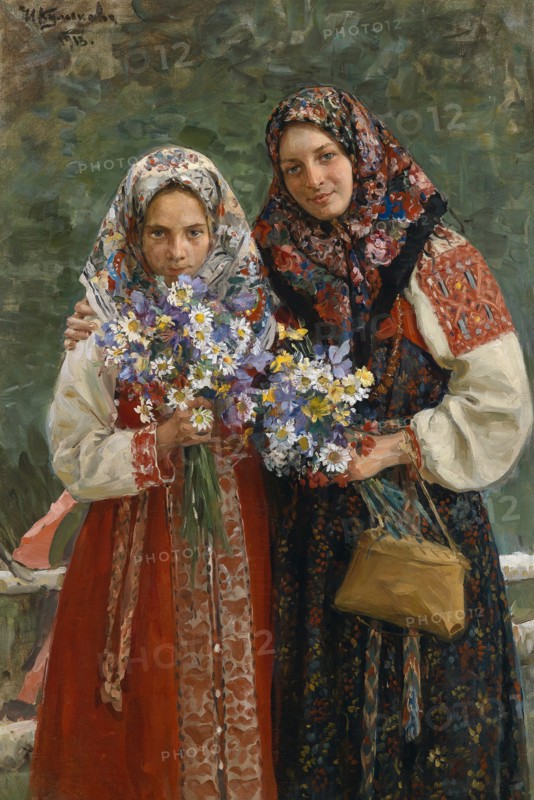 Meadow Flowers, 1913. Artist: Kulikov, Ivan Semyonovich (1875-1941)