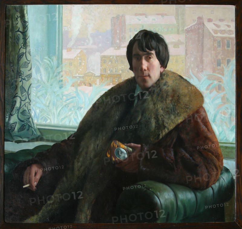 Portrait of the sculptor and architect Isidor Zolotarevsky (1885-1961), 1922. Artist: Kustodiev, Boris Michaylovich (1878-1927)