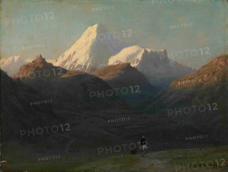 Mountain Landscape, 1868. Artist: Lagorio, Lev Felixovich (1827-1905)