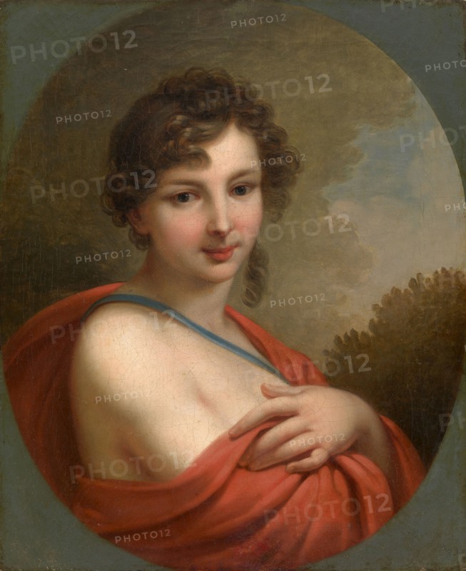 Portrait of Yelena Naryshkina (1785?1855), 1800. Artist: Lampi, Johann-Baptist von, the Elder (1751-1830)