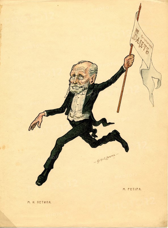 Marius Petipa (From: Russian Ballet in Caricatures), 1902-1905. Artist: Legat, Nikolai Gustavovich (1869-1937)