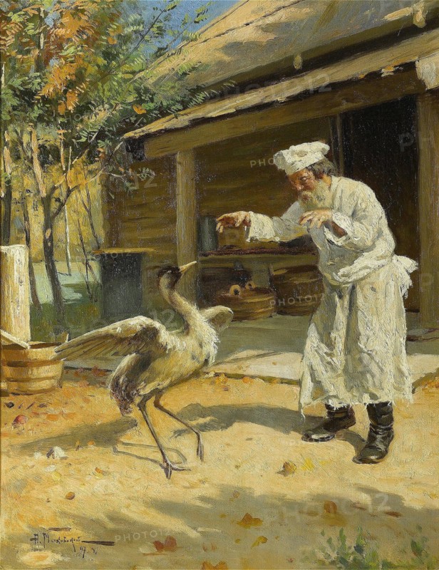 Dancing Crane, 1897. Artist: Makovsky, Alexander Vladimirovich (1869-1924)