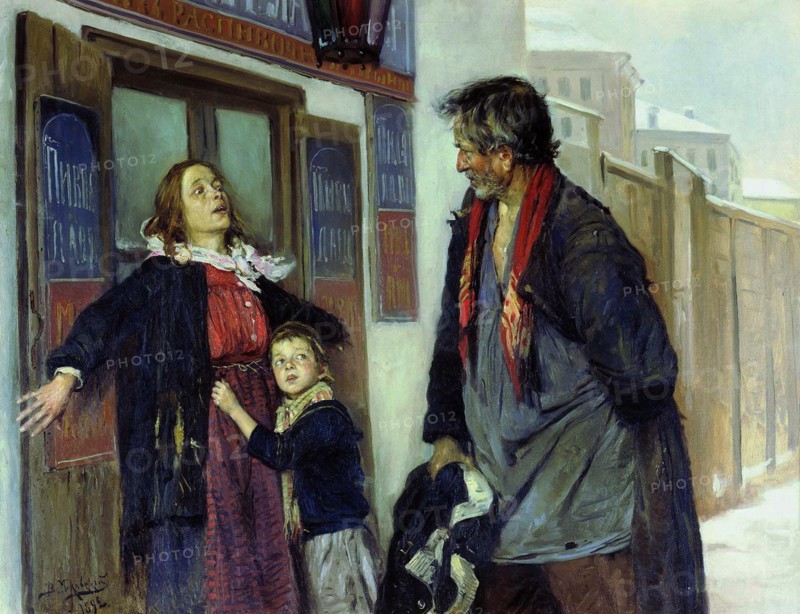 I don't let in!, 1892. Artist: Makovsky, Vladimir Yegorovich (1846-1920)