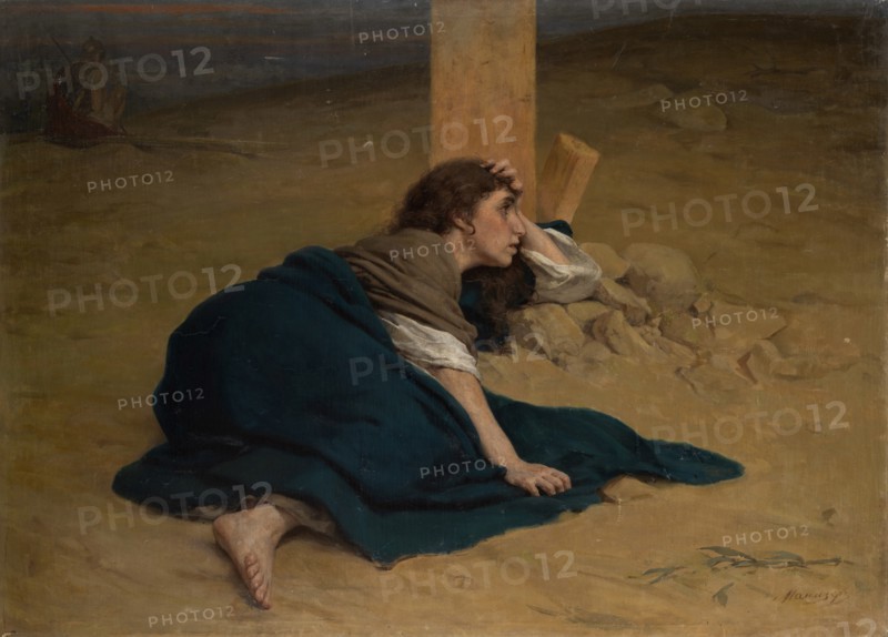By the Cross. Artist: Maniser, Genrich Matveyevich (1847-1925)