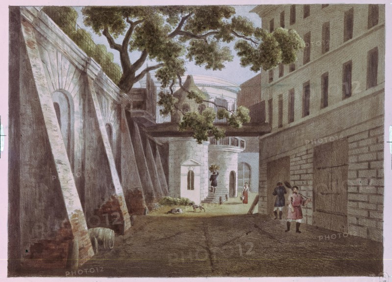 The Court of the Pavel Gagarin's House. Artist: Martynov, Andrei Yefimovich (1768-1826)