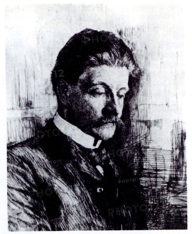 Portrait of the painter Mikhail Aleksandrovich Vrubel (1856-1910), 1900s. Artist: Mate (Mathé), Vasily Vasilyevich (1856-1917)