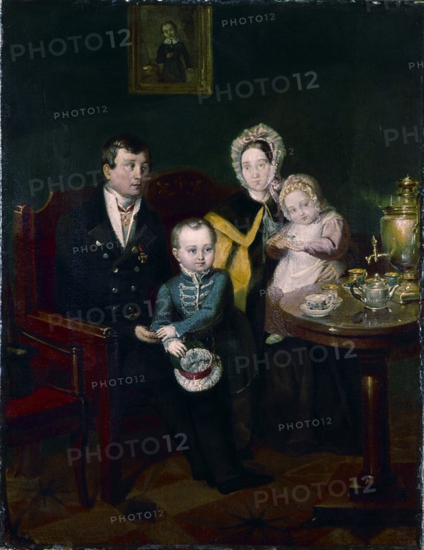 Family portrait, 1837. Artist: Mokritsky, Apollon Nikolayevich (1810-1870)
