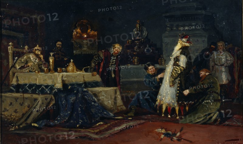 Fool's coat. Boyar Druzhina Andreyevich Morozov before Ivan the Terrible, 1885. Artist: Nesterov, Mikhail Vasilyevich (1862-1942)