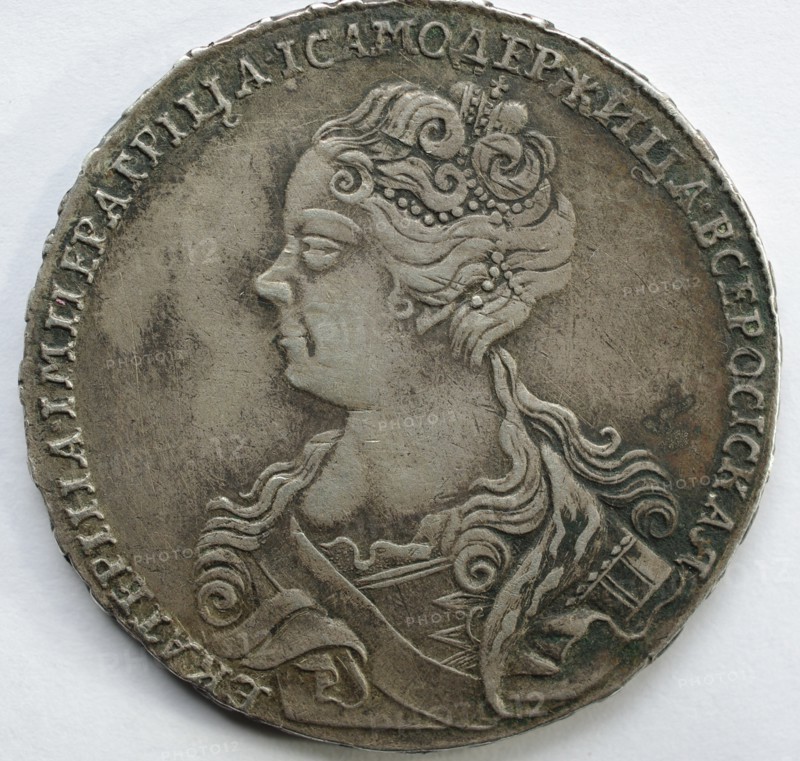 Silver Ruble of Catherine I, 1726. Artist: Numismatic, Russian coins
