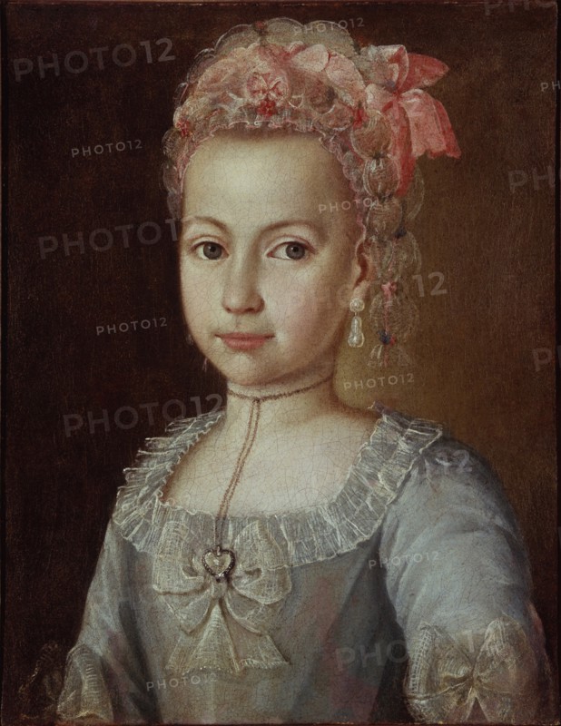 Portrait of Anna Lermontova, 1776. Artist: Ostrovsky, Grigory (active 1760-1780)