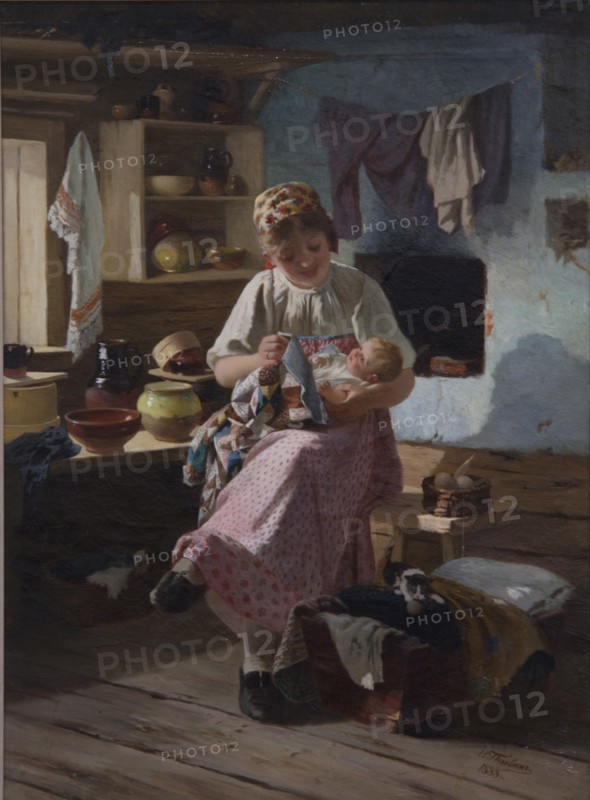 Firstling, 1888. Artist: Pelevin, Ivan Andreyevich (1840-1917)