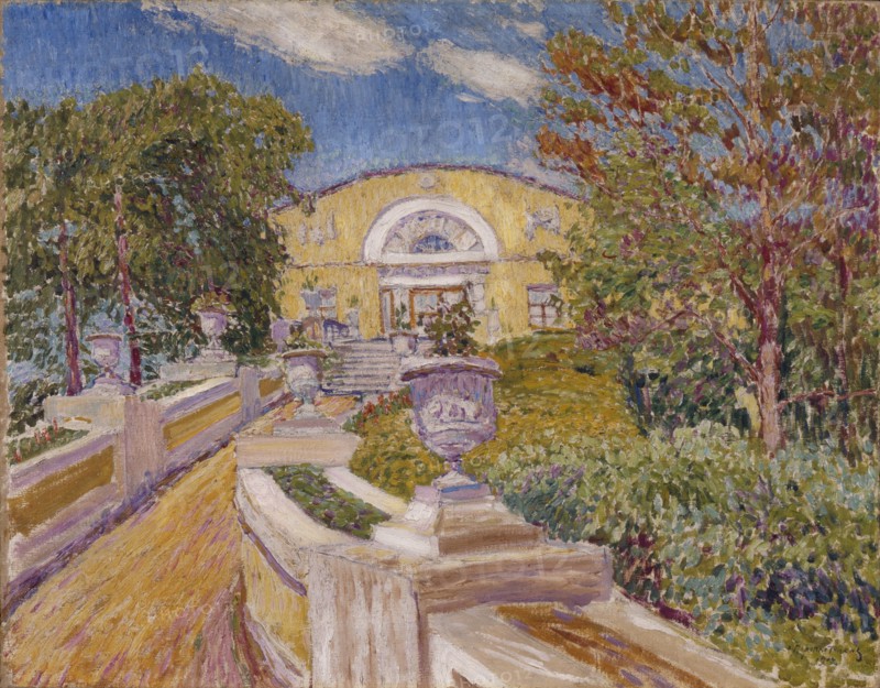 At the Naydenov Estate. Moscow, 1914. Artist: Perepletchikov, Vasili Vasilyevich (1863-1918)