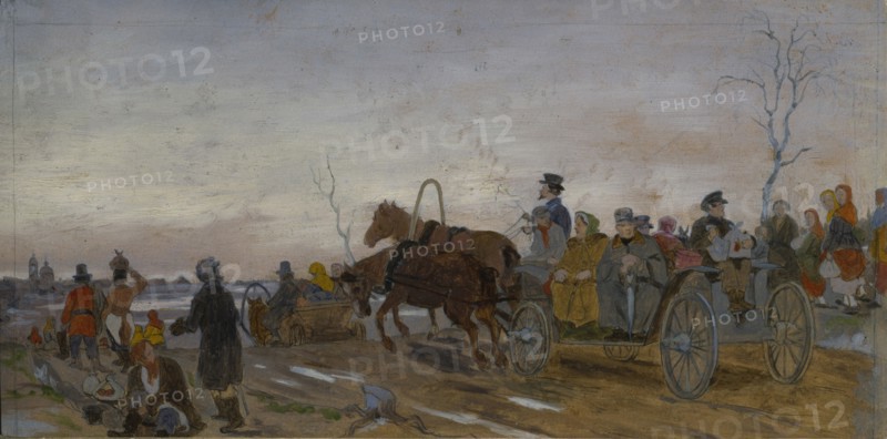 Holy Saturday Evening, End 1860s-Early 1870s. Artist: Perov, Vasili Grigoryevich (1834-1882)