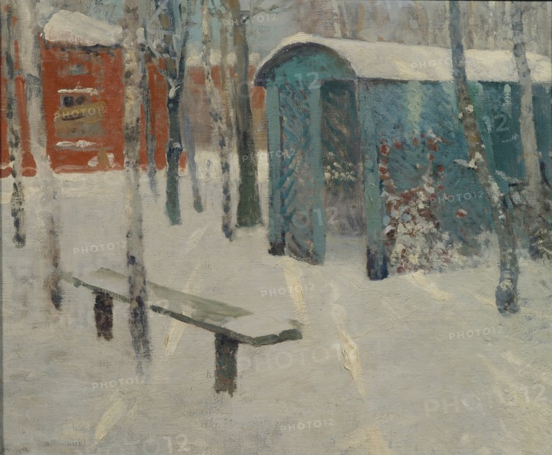 Early Snow. Artist: Pervukhin, Konstantin Konstantinovich (1863-1915)