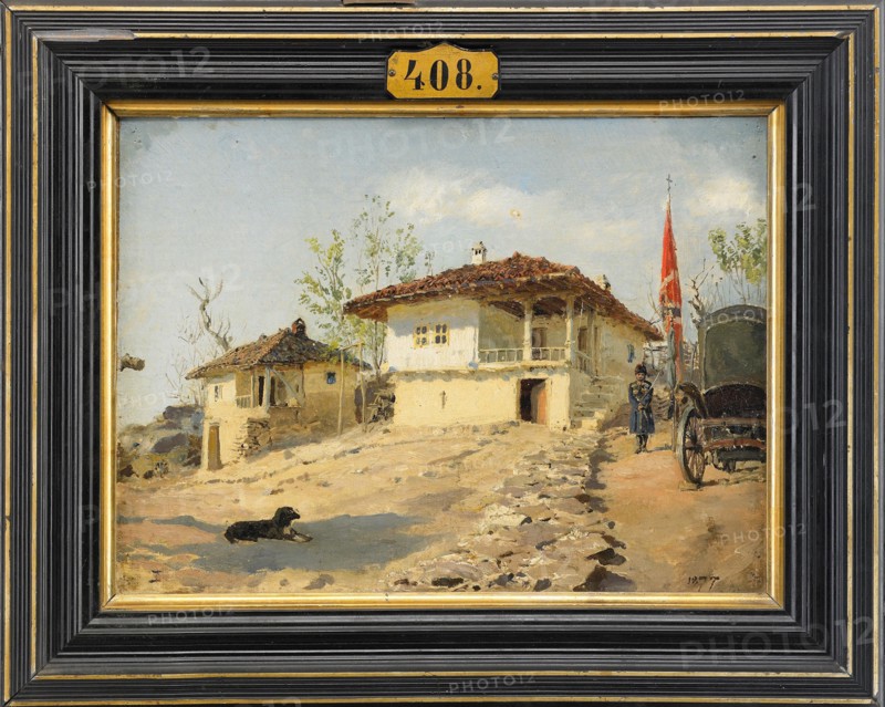 The staff of Don Cossacks in Bulgaria in 1877, 1877. Artist: Polenov, Vasili Dmitrievich (1844-1927)