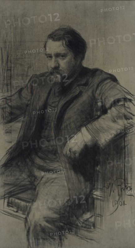 Portrait of the painter Valentin Alexandrovich Serov (1865-1911), 1901. Artist: Repin, Ilya Yefimovich (1844-1930)