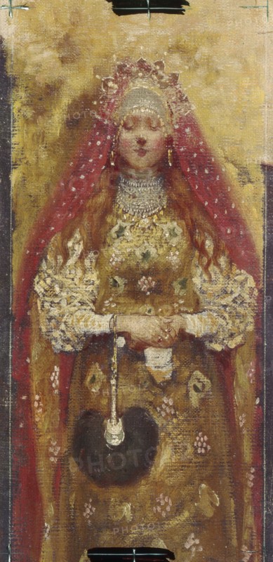 Boyar's Wife (Detail), 1899. Artist: Ryabushkin, Andrei Petrovich (1861-1904)