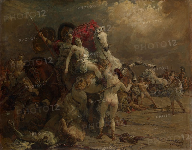 Wounded Amazon Camilla, 1922. Artist: Savitsky, Georgi Konstantinovich (1887-1949)