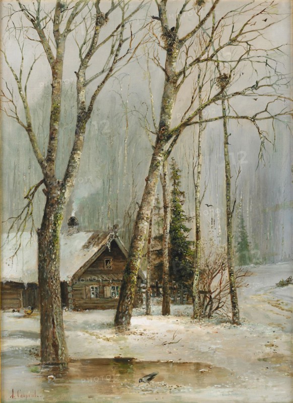 Cottage in the Woods. Artist: Savrasov, Alexei Kondratyevich (1830-1897)