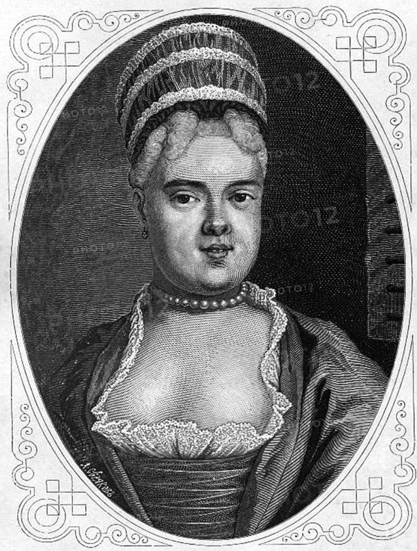 Portrait of Natalia Fyodorovna Lopukhina (1699-1763), c. 1880. Artist: Seryakov, Lavrenty Avksentyevich (1824-1881)