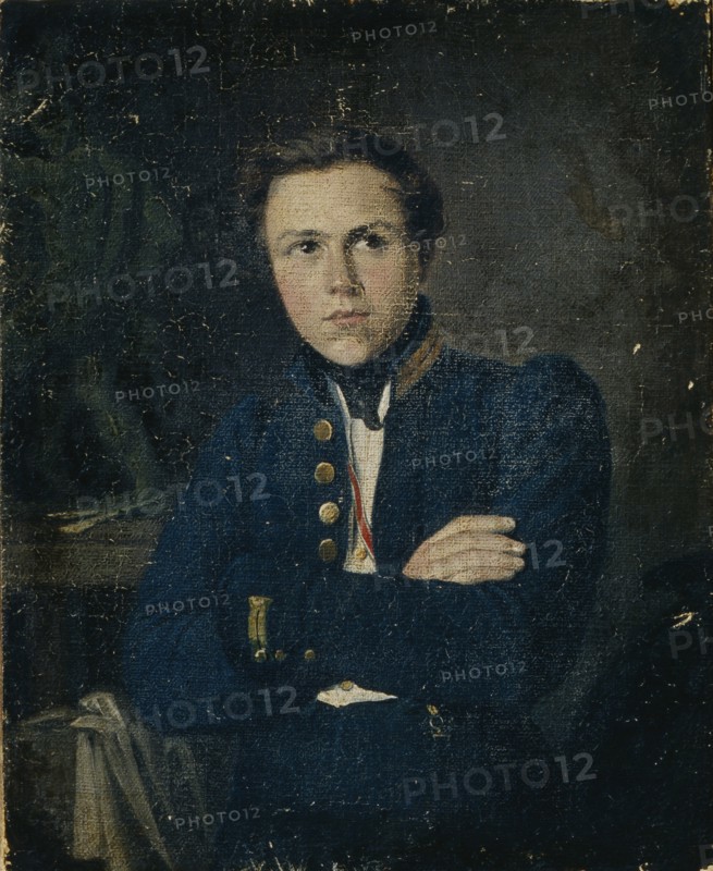 Portrait of the sculptor Alexander Ivanovich Terebenev (1812-1859), 1835. Artist: Skotti, Mikhail Ivanovich (1814-1861)